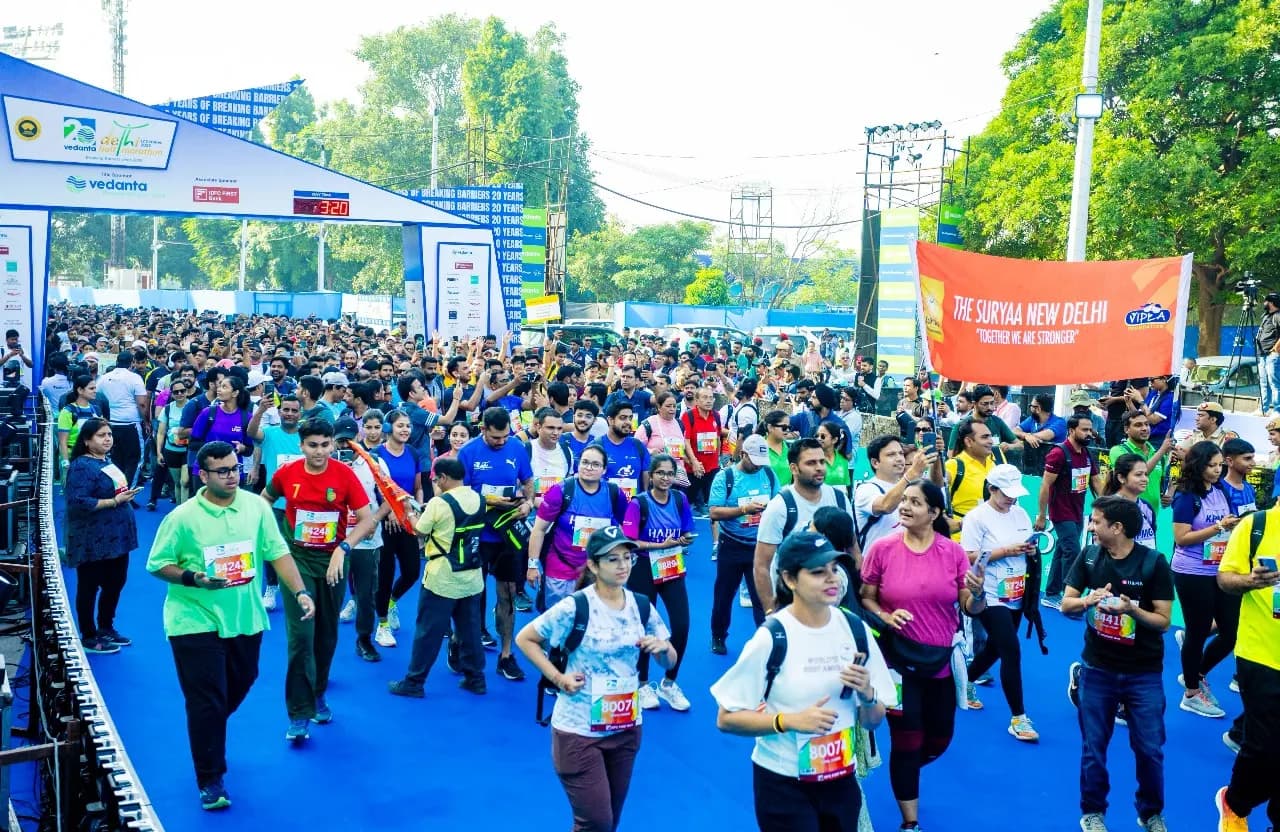 वेदांता दिल्ली हाफ मैराथन के 20वें संस्करण में उमड़ा जोश, 40 हजार से ज्यादा प्रतिभागी हुए शामिल