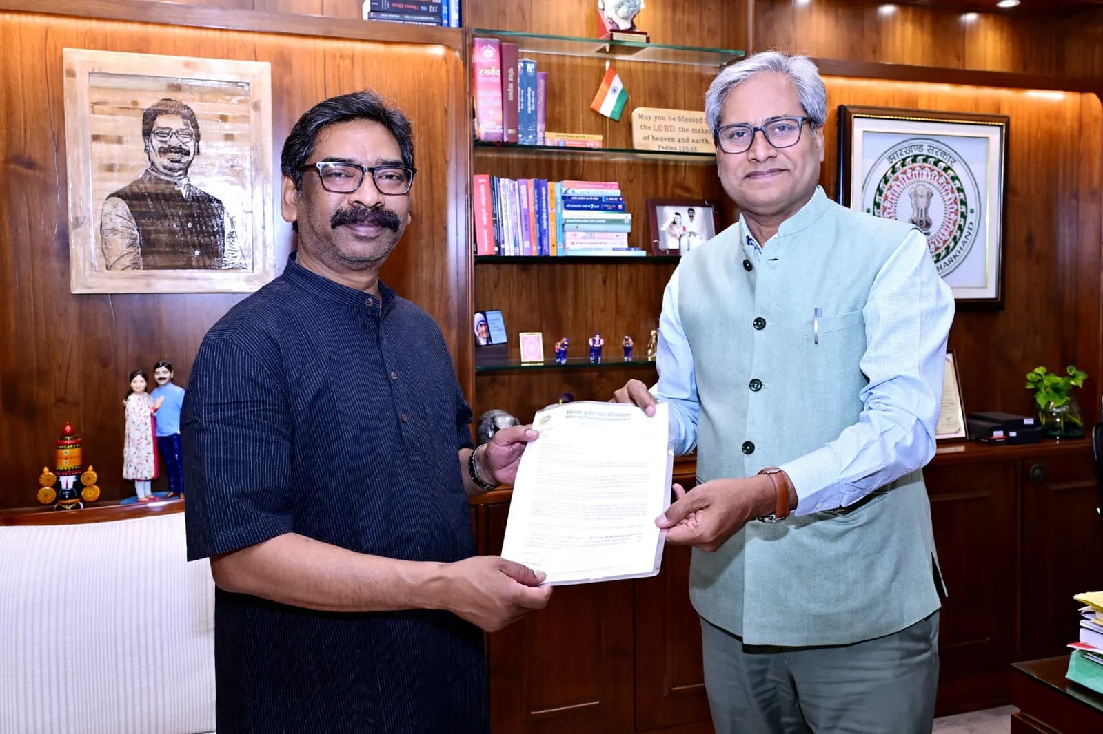 मुख्यमंत्री हेमंत सोरेन से बीएयू के कुलपति और जैन समाज के प्रतिनिधिमंडल ने की मुलाकात