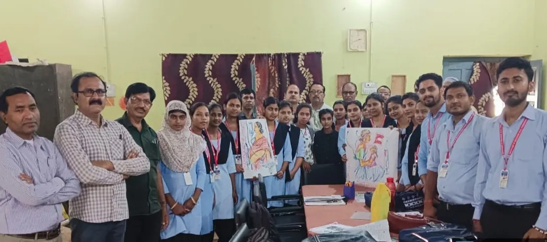 विश्व स्वास्थ्य दिवस पर बीएड के छात्राओं ने पेंटिंग के माध्यम से दिया संदेश