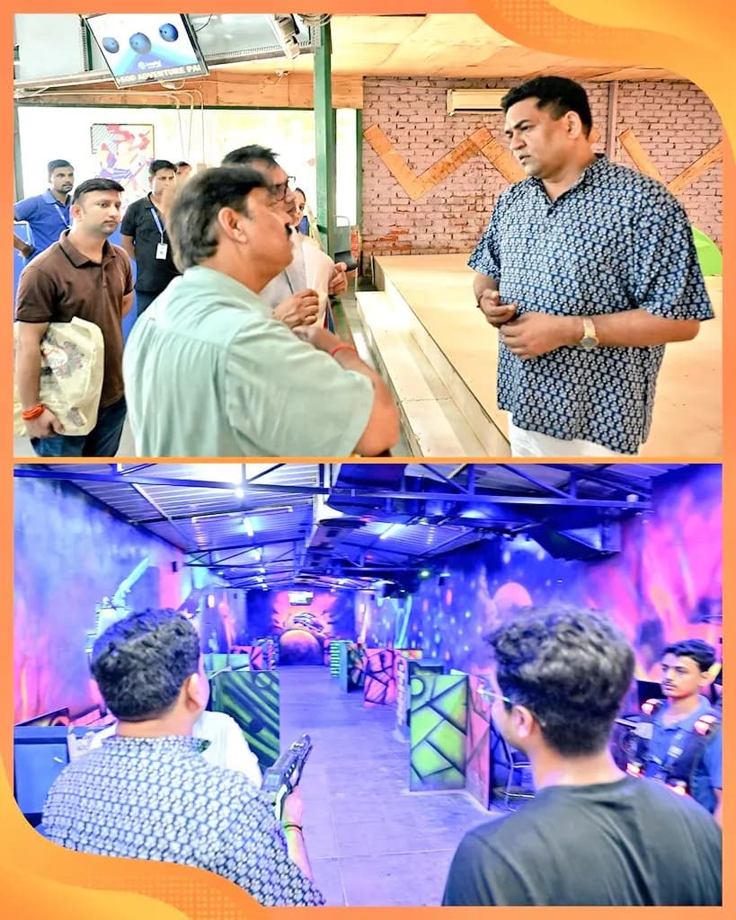 मंत्री कपिल मिश्रा ने संजय झील स्थित एडवेंचर पार्क का किया दौरा