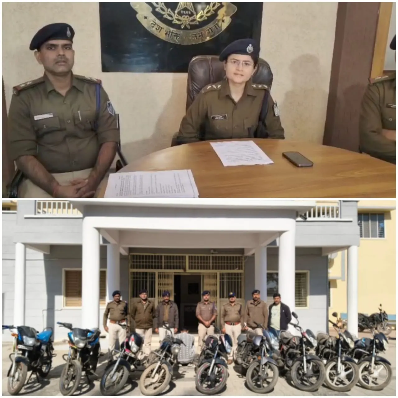 राजगढ़ः शातिर चोर गिरफ्तार,निशानदेही पर 9 बाइकें जब्त