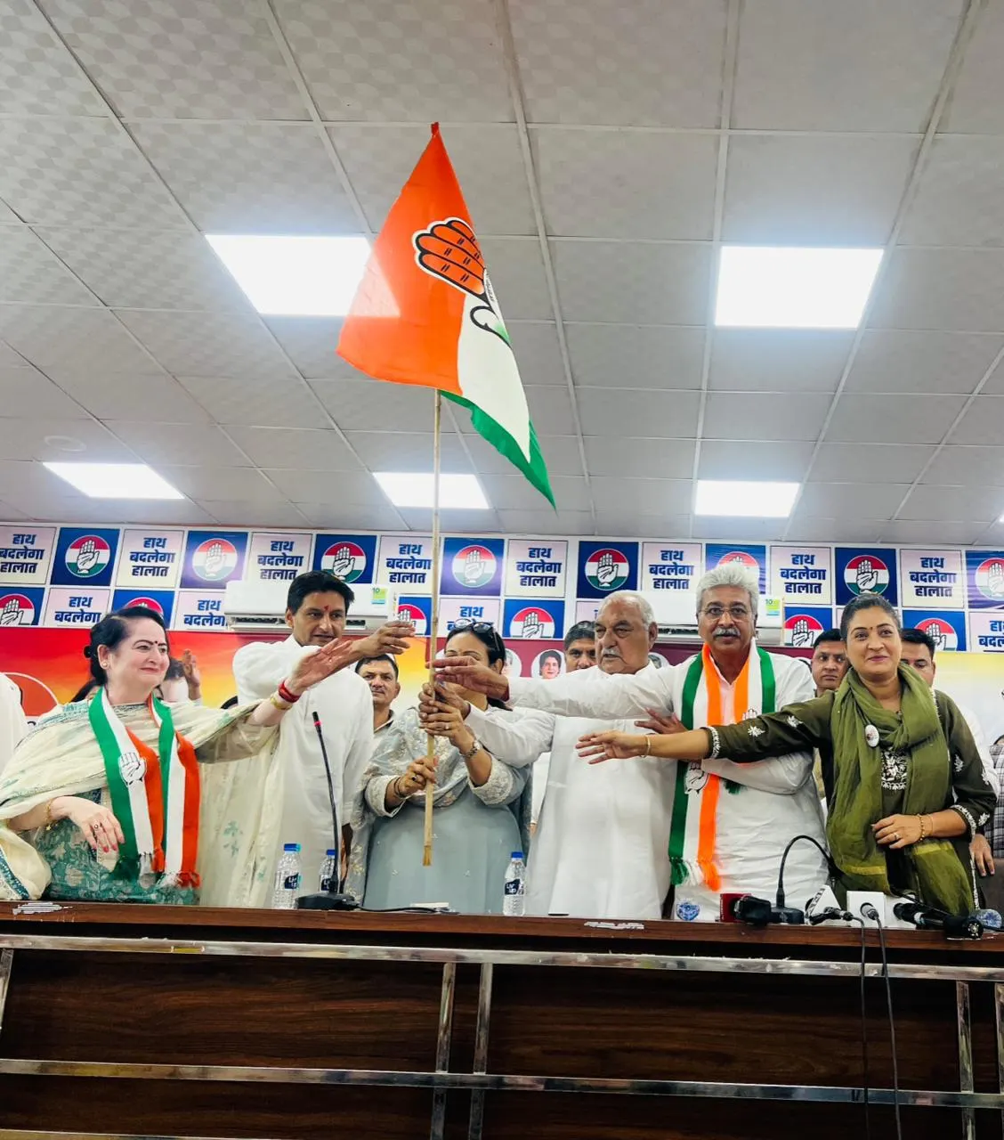 हरियाणा महिला कांग्रेस अध्यक्ष ने कार्यभार संभाला