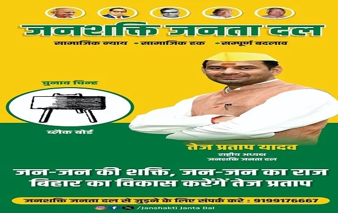 बिहार में तेज प्रताप यादव ने बनाई नयी पार्टी, चुनाव चिन्ह ब्लैकबोर्ड