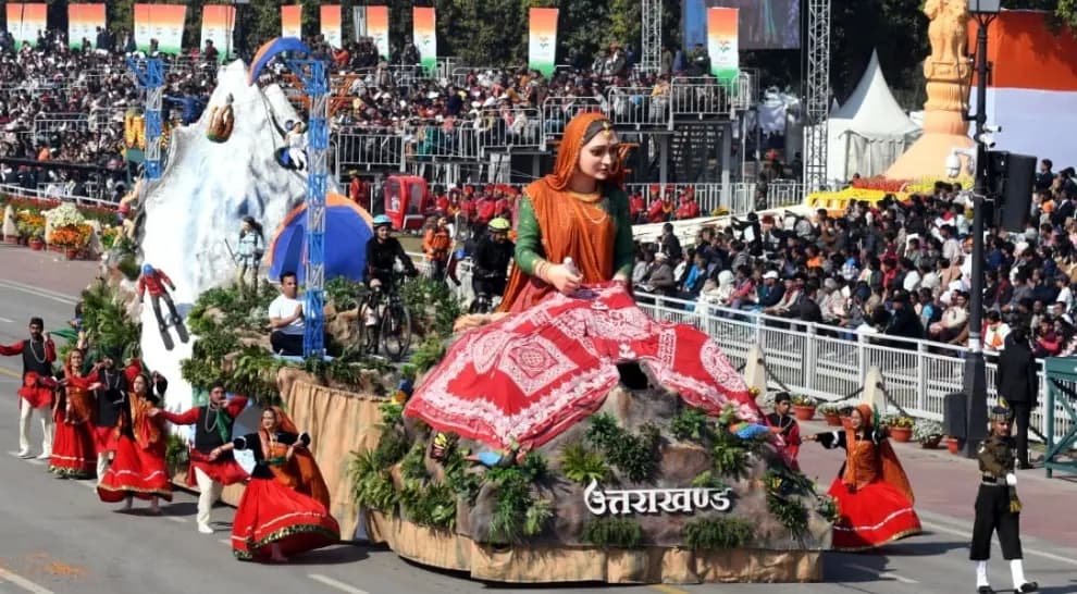 उत्तराखंड की झांकी ने गणतंत्र दिवस परेड में तीसरा स्थान प्राप्त किया,मुख्यमंत्री ने प्रदेशवासियों को दी बधाई