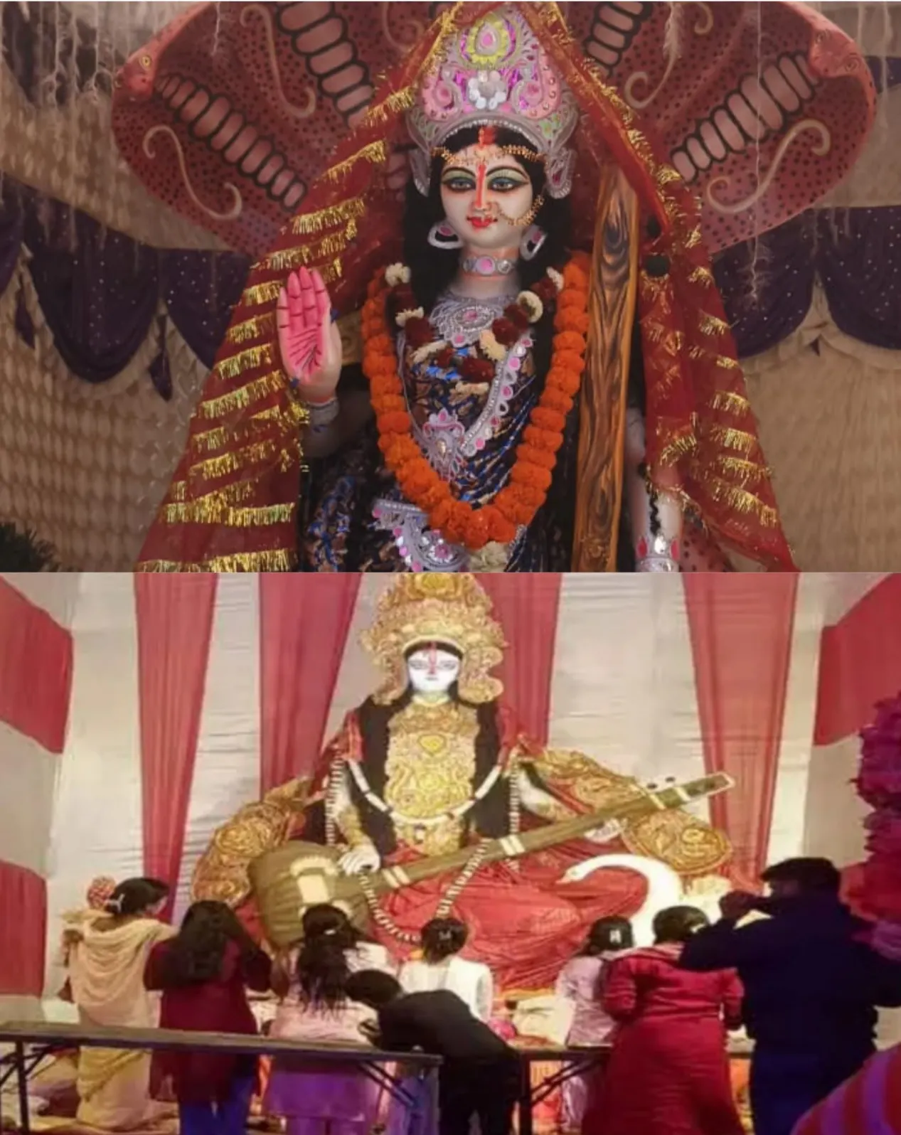 रांची में धूमधाम से मनाई जा रही सरस्वती पूजा, सुरक्षा के कड़े इंतजाम