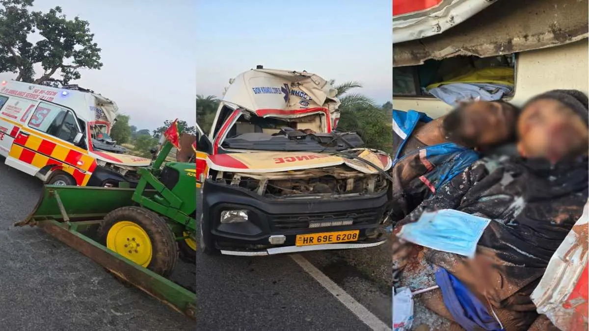 एंबुलेंस की ट्रक से टक्कर, डॉक्टर और ड्रेसर की मौत