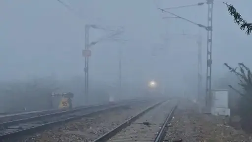 कोहरे के कारण लग्जरी बस ट्रक से टकराई, आग लगने से मची अफरा-तफरी, 40 यात्रियों की जान बची