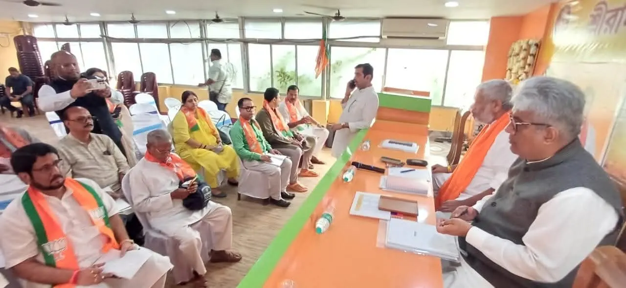 श्रीरामपुर में भाजपा की सांगठनिक बैठक, भूपेंद्र यादव रहे मौजूद