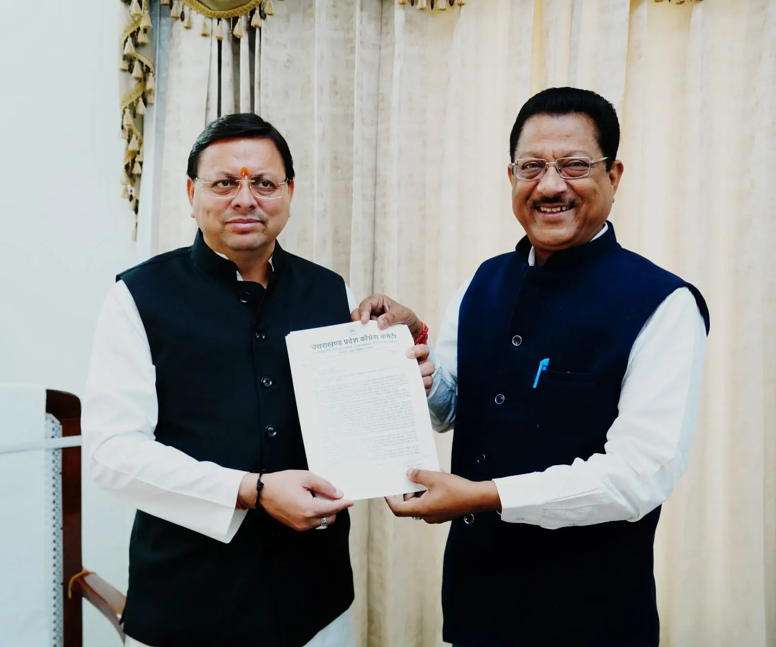 कांग्रेस प्रदेश उपाध्यक्ष धस्माना ने मुख्यमंत्री से की मुलाकात, छात्रसंघ चुनाव करवाने सहित कई मुद्दों पर की बात