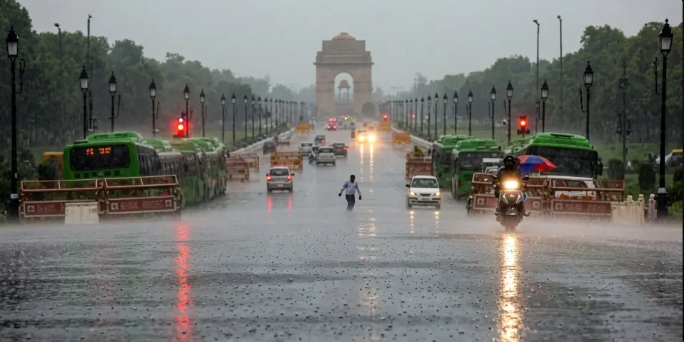दिल्ली-एनसीआर में बारिश का असर, गर्मी से राहत लेकिन कई इलाके जलमग्न