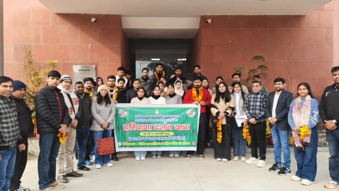 जींद : कश्मीरी छात्र प्रतिनिधिमंडल ने किया सीआरएसयू का दौरा