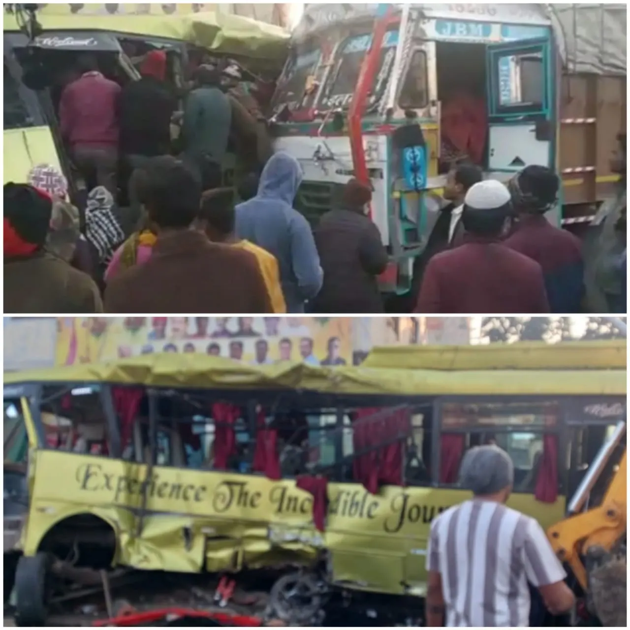 राजगढ़ः तेज रफ्तार ट्रक ने यात्री बस को मारी टक्कर, महिलाएं-बच्चे सहित 17 घायल