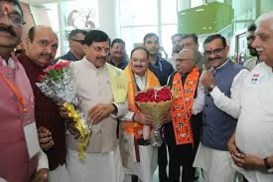 मप्र के जबलपुर पहुंचे केंद्रीय मंत्री नड्डा, मुख्यमंत्री मोहन यादव और प्रदेश अध्यक्ष हेमंत खंडेलवाल ने किया स्वागत