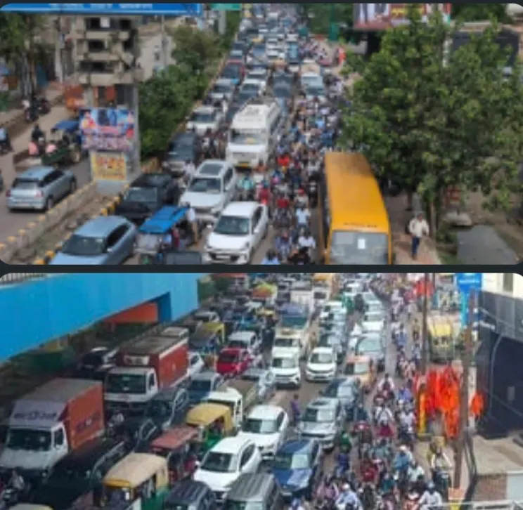कांवड़ यात्रा के चलते गाजियाबाद में ट्रैफिक जाम, डायवर्जन से लोग परेशान