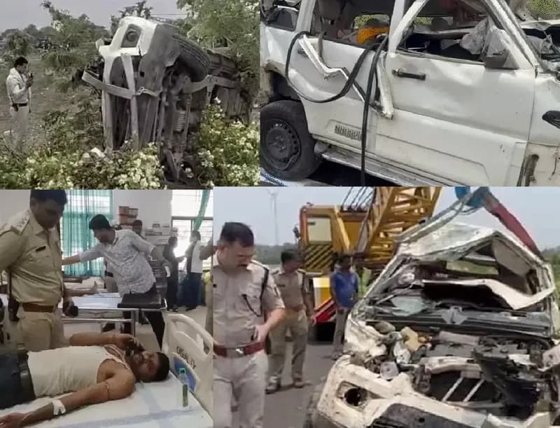मप्र के रतलाम में बिहार एसटीएफ की गाड़ी पलटी, दो जवानों की मौत और चार घायल