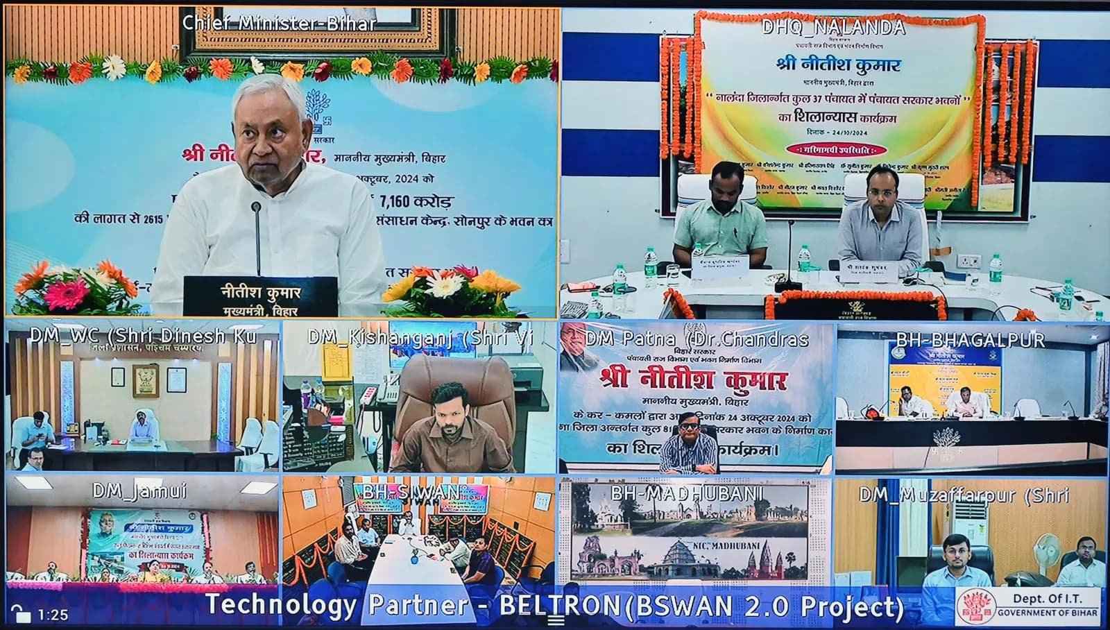 मुख्यमंत्री ने पंचायती राज विभाग की विभिन्न योजनाओं का किया उद्घाटन एवं शिलान्यास