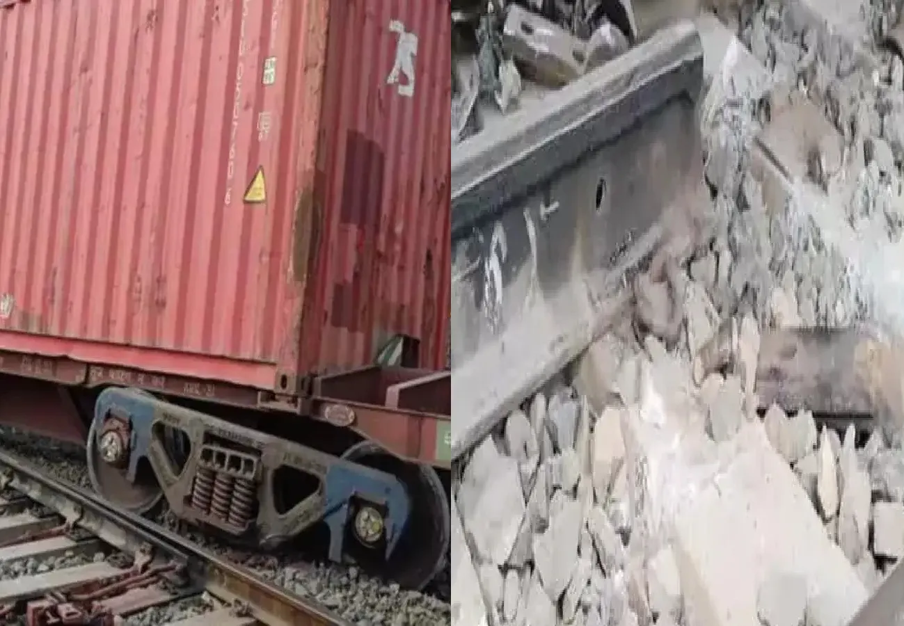 मप्र के शाजापुर में मालगाड़ी पटरी से उतरी, दो हिस्सों में बंटी ट्रेन, रेल यातायात ठप