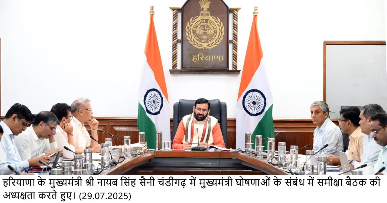 मुख्यमंत्री नायब सिंह सैनी की सख्त चेतावनी: “राज्य में हर नागरिक को मिले मूलभूत सुविधाएं, दो माह में बेसहारा गोवंश हों गौशालाओं में”