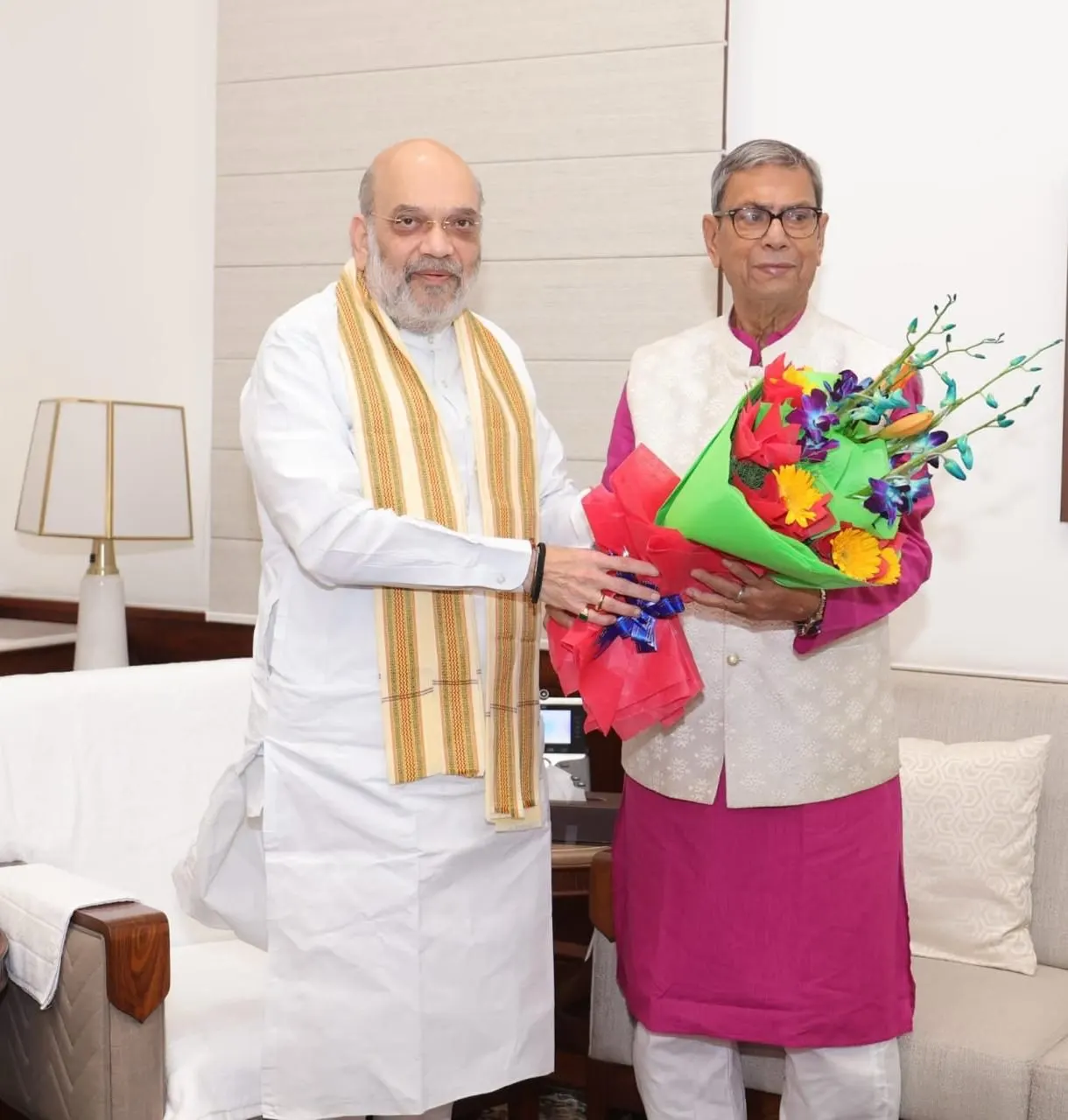हरियाणा के राज्यपाल प्रोफेसर असीम कुमार घोष ने की गृह मंत्री अमित शाह से शिष्टाचार भेंट