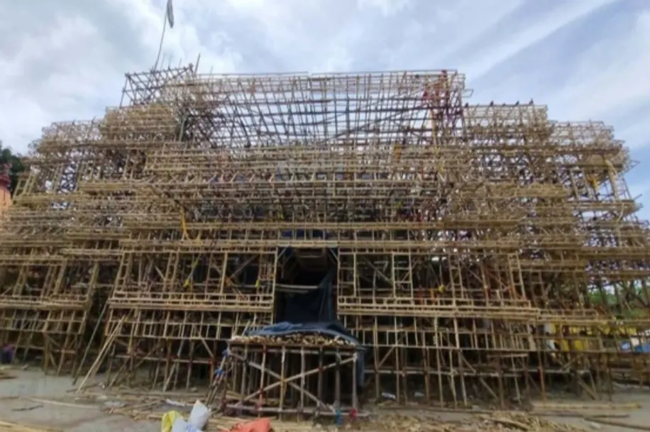 काल्पनिक मंदिर का प्रारूप बना रहा जगन्नाथ नगर दुर्गापूजा समिति