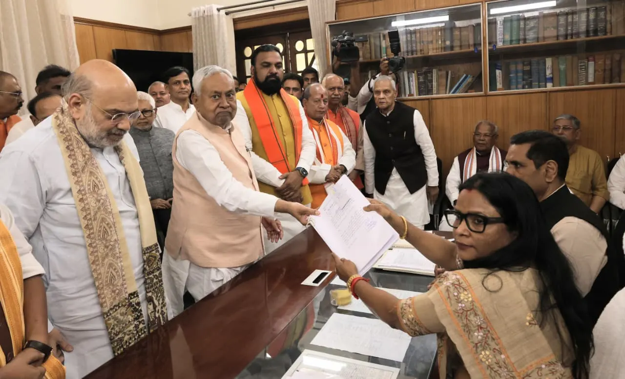मुख्यमंत्री नीतीश कुमार सहित राजग उम्मीदवारों ने राज्यसभा के लिए दाखिल किया नामांकन