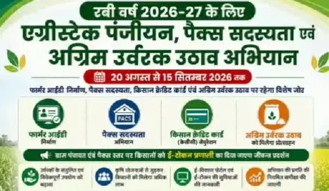 एग्रीस्टेक-पैक्स सदस्यता अभियान शुरू, किसानों को मिलेगा लाभ