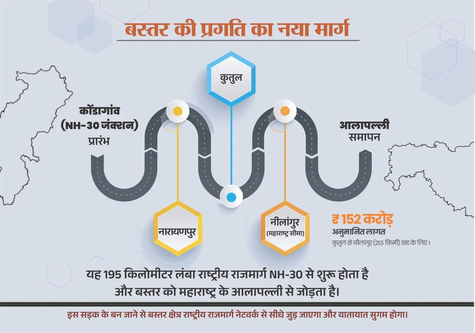 छत्तीसगढ़ के नारायणपुर-अबूझमाड़ को महाराष्ट्र से जोड़ेगा नेशनल हाईवे 130-डी