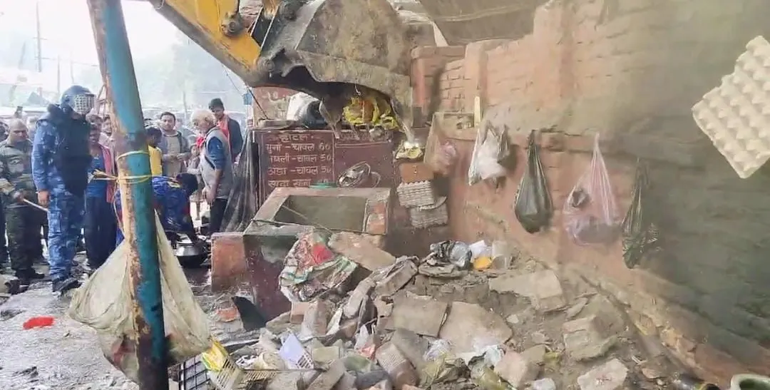 भागलपुर में अतिक्रमण हटाओ अभियान जारी