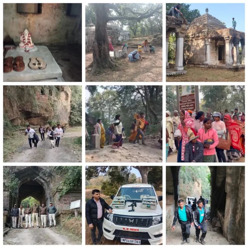 उमरियाः बांधवगढ़ के पहाड़ पर पहुंचे हजारों कबीरपंथी, कबीर चौरा के किए दर्शन