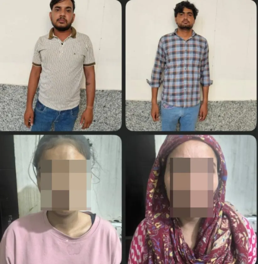 फरीदाबाद : बलात्कार के झूठे केस में फंसाने के आरोप में महिलाओं सहित चार गिरफ्तार