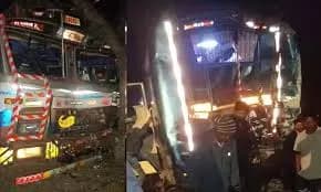 छत्तीसगढ़ में ट्रक ने श्रद्धालुओं से भरी बस को मारी टक्कर ,एक की मौत ,15 घायल