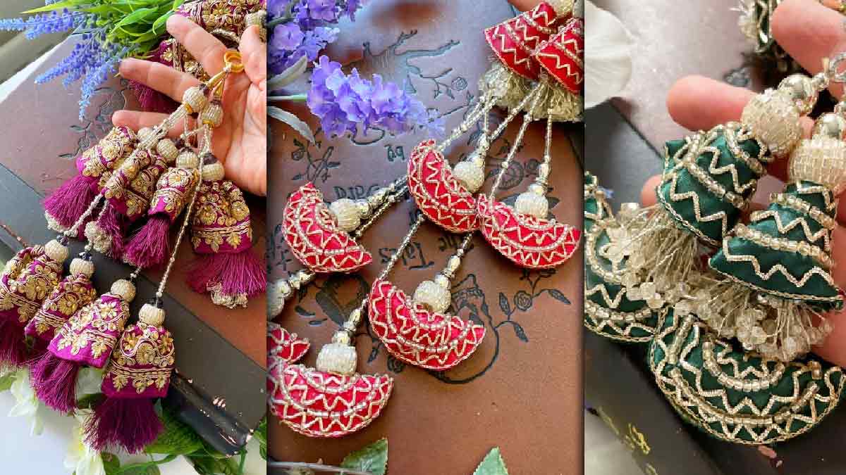 साड़ी ब्लाउज पर खूब जचेंगे लटकन के ये नए डिजाइंस,