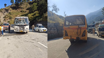 यमुनोत्री हाईवे पर सड़क हादसा, रोडवेज बस ने  स्कूल बस को मारी टक्कर, 14 बच्चे घायल