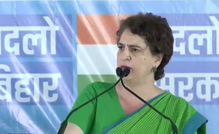आज भी देश का निर्माण बिहार के लोग कर रहे हैं: प्रियंका गांधी