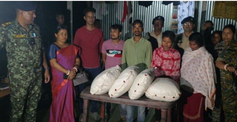24 किलो गांजा के साथ चार गिरफ्तार