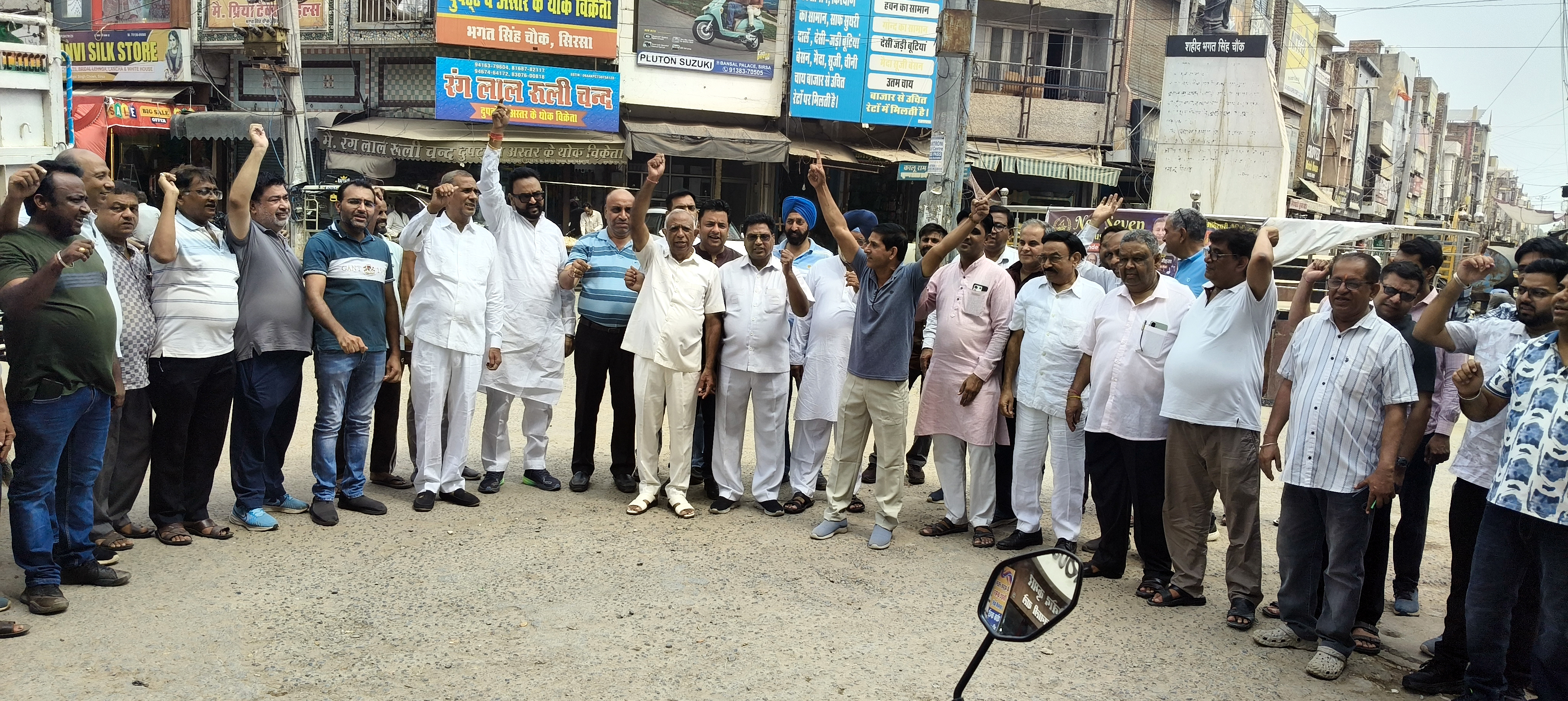जीएसटी विभाग के विरोध में सिरसा के व्यापारियों का आक्रोश फूटा