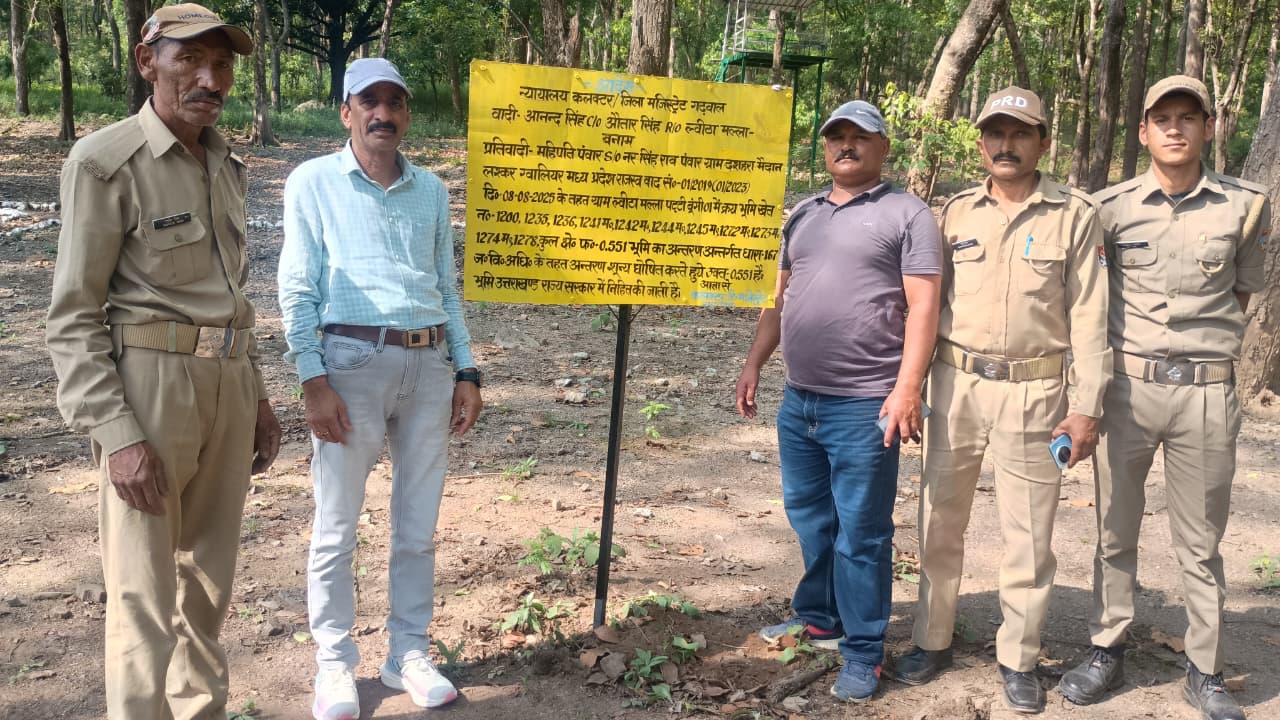 जिले में 27.5 नाली सरकारी भूमि कराई गई कब्जा मुक्त