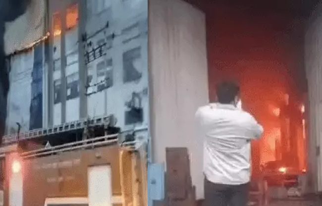 सोनीपत: कुंडली औद्योगिक क्षेत्र में भीषण आग, चार फैक्ट्रियां चपेट में, 18 दमकल गाड़ियां मौके पर