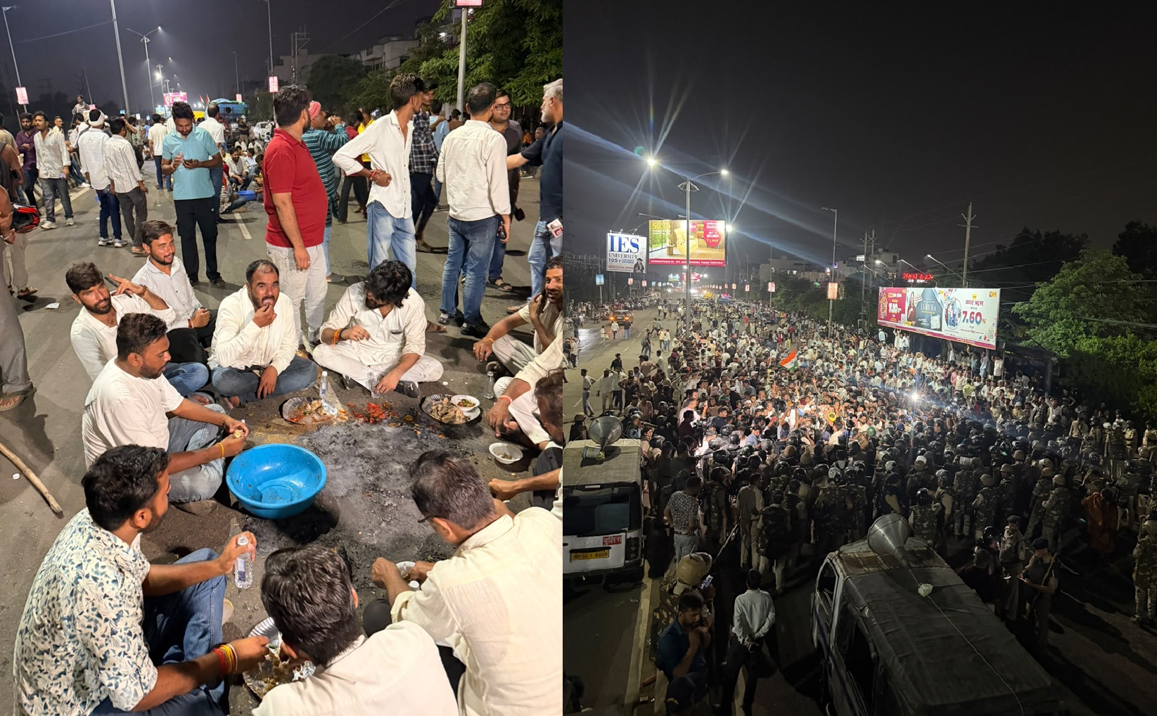 किसानों के प्रदर्शन से भोपाल में हलचल, सड़कों पर रात बिताई; आज स्कूलों में छुट्टी