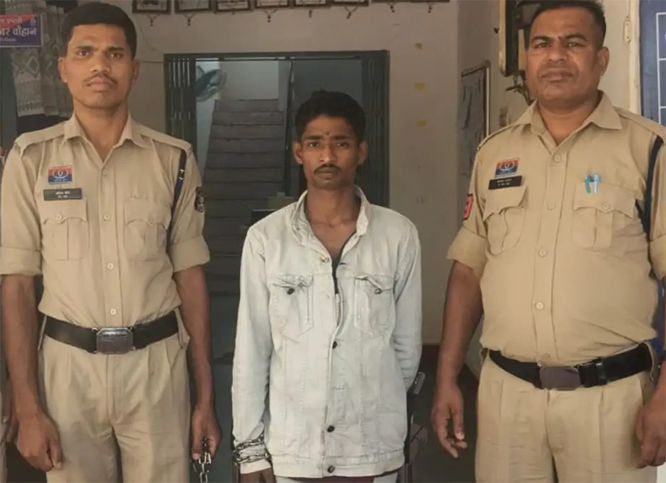चाकू दिखाकर जान से मारने की धमकी, आराेपित गिरफ्तार