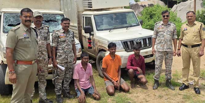 कांकेर में 18 मवेशियों के साथ तीन आरोपित गिरफ्तार