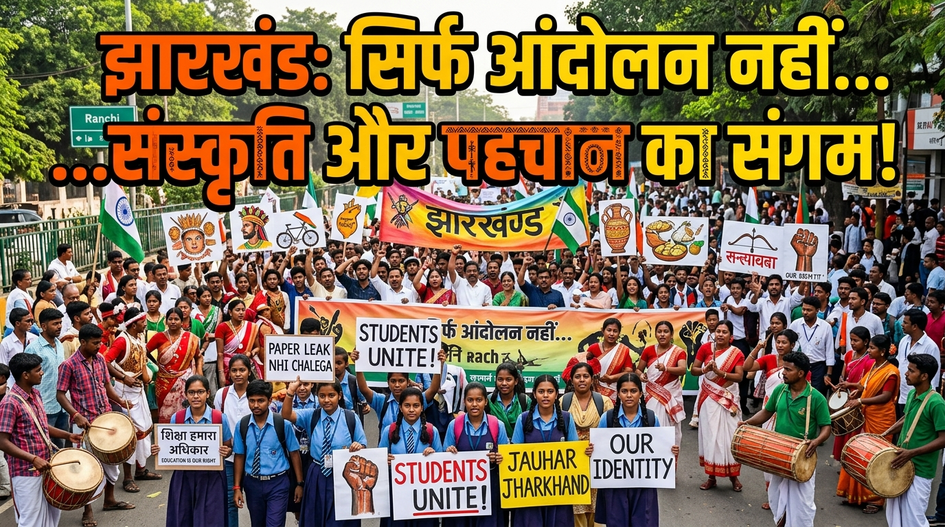 Jharkhand Protest: अधिकारों की लड़ाई में अपनी माटी का सम्मान, पूरे भारत के सामने पेश हो रही झारखंडी सादगी और समृद्ध सोच